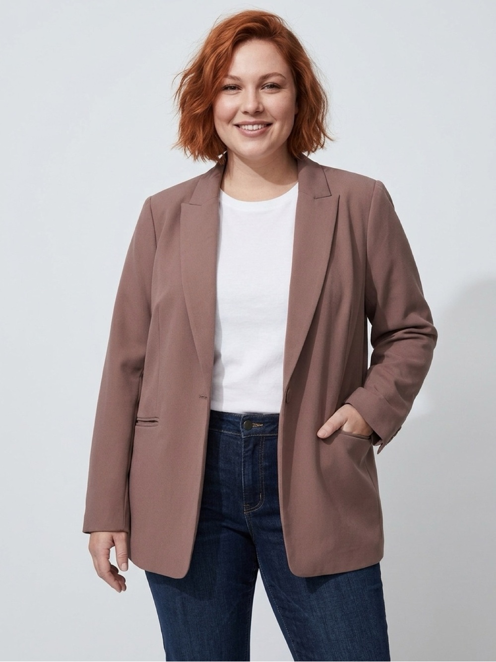 torrid Mauve-Taupe Blazer Jacket